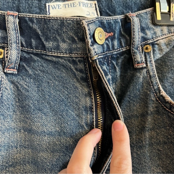 Free People We the Free Wide Leg Crvy Dark Wash Jeans 29 - Picture 4 of 12